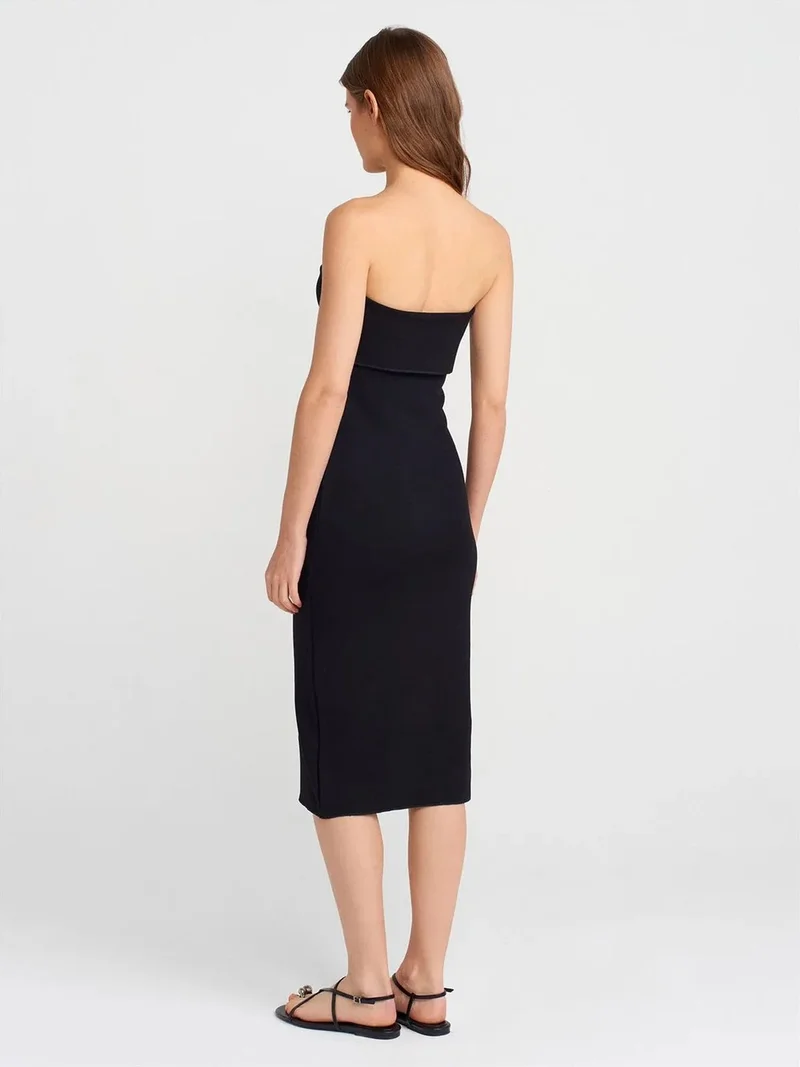 ديلفين Dilvin Strapless Bodycon Midi Dress