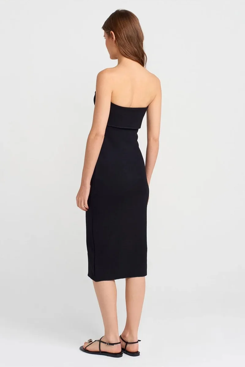 ديلفين DILVIN Strapless Bodycon Midi Dress