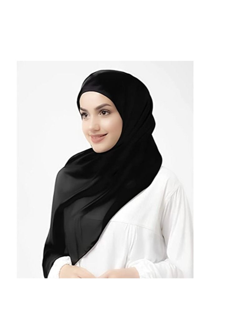 ELTRAZONE Chiffon Shailah Hijab Muslim Islamic Arab Scarf Headscarf Abaya Shawl Scarves Soft, - Image 2