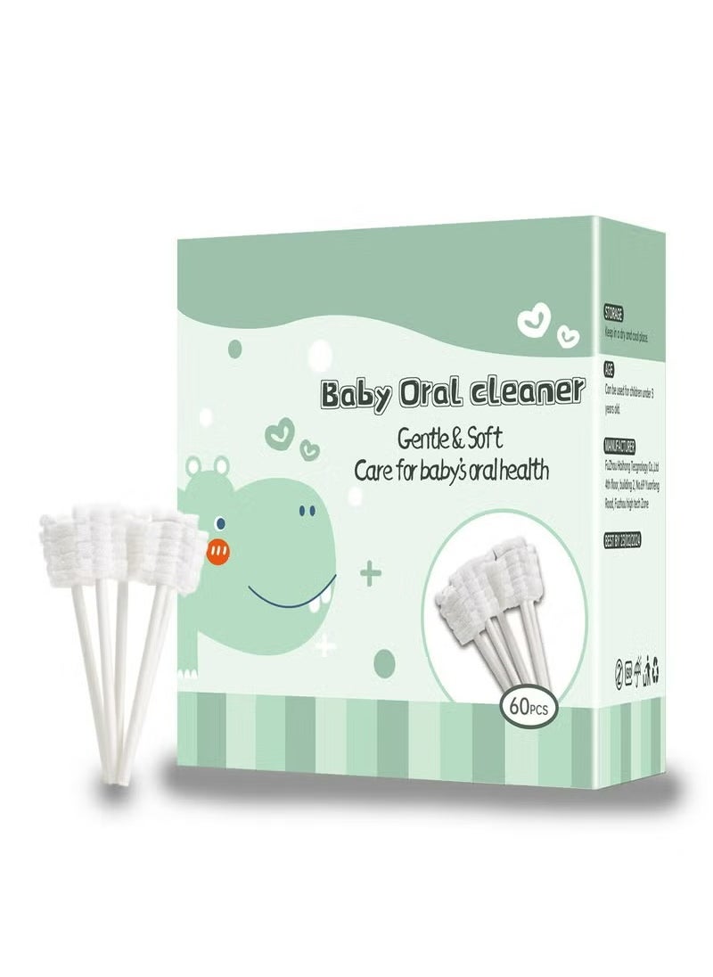 DMG TECH Baby tongue cleaner baby toothbrush disposable infant toothbrush clean baby mouth babies soft gauze toohthbrush newborn oral cleaning stick dental care for 0 to 36 month baby  - Image 1
