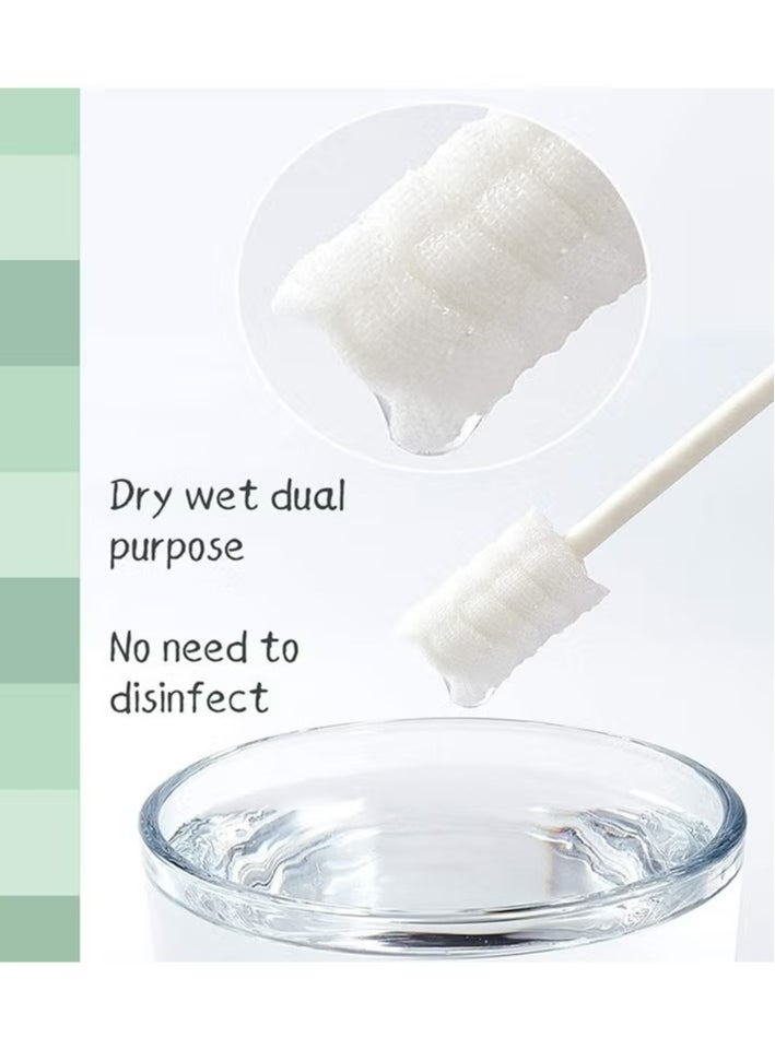 DMG TECH Baby tongue cleaner baby toothbrush disposable infant toothbrush clean baby mouth babies soft gauze toohthbrush newborn oral cleaning stick dental care for 0 to 36 month baby  - Image 3