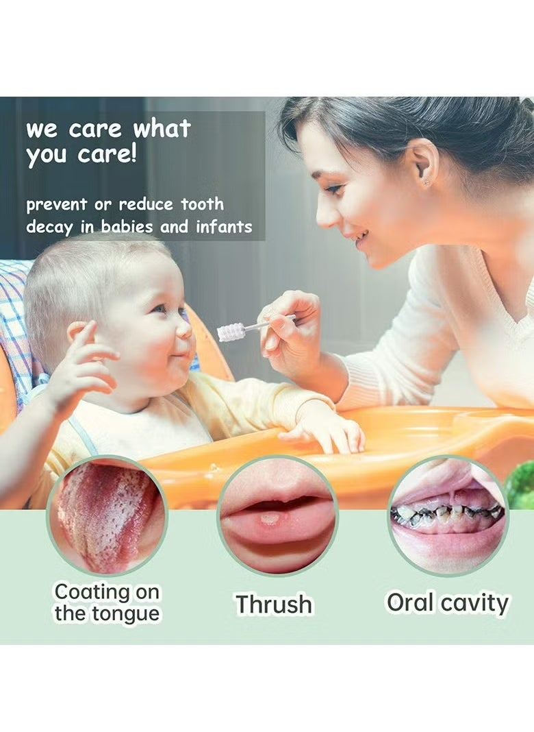 DMG TECH Baby tongue cleaner baby toothbrush disposable infant toothbrush clean baby mouth babies soft gauze toohthbrush newborn oral cleaning stick dental care for 0 to 36 month baby  - Image 5