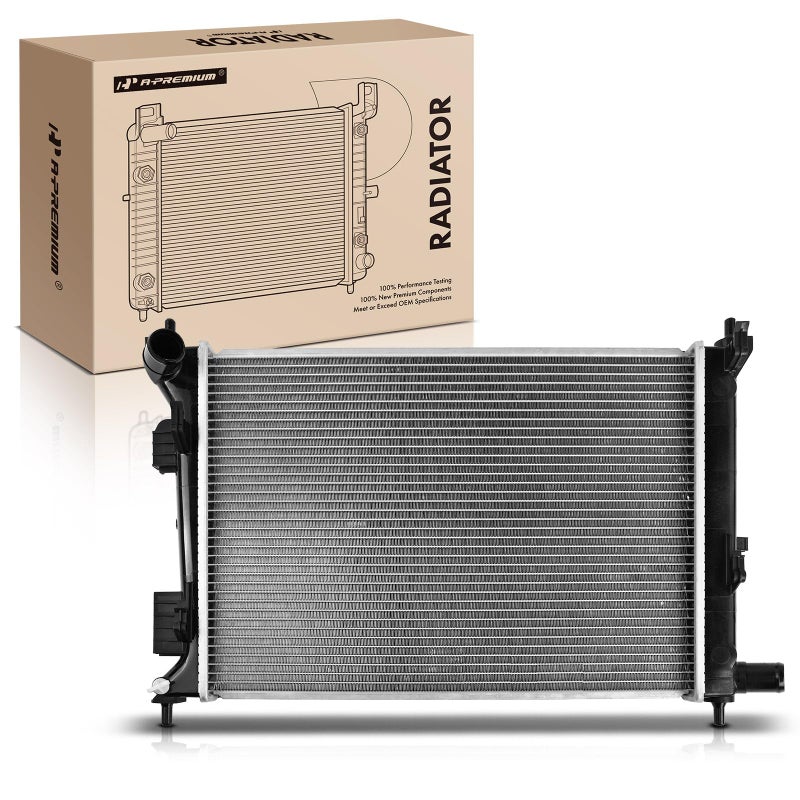 A-Premium A-Premium Engine Coolant Radiator Assembly Compatible with Hyundai Accent Veloster Kia Rio 2012-2017 L4 1.6L Manual Transmission  - Image 1