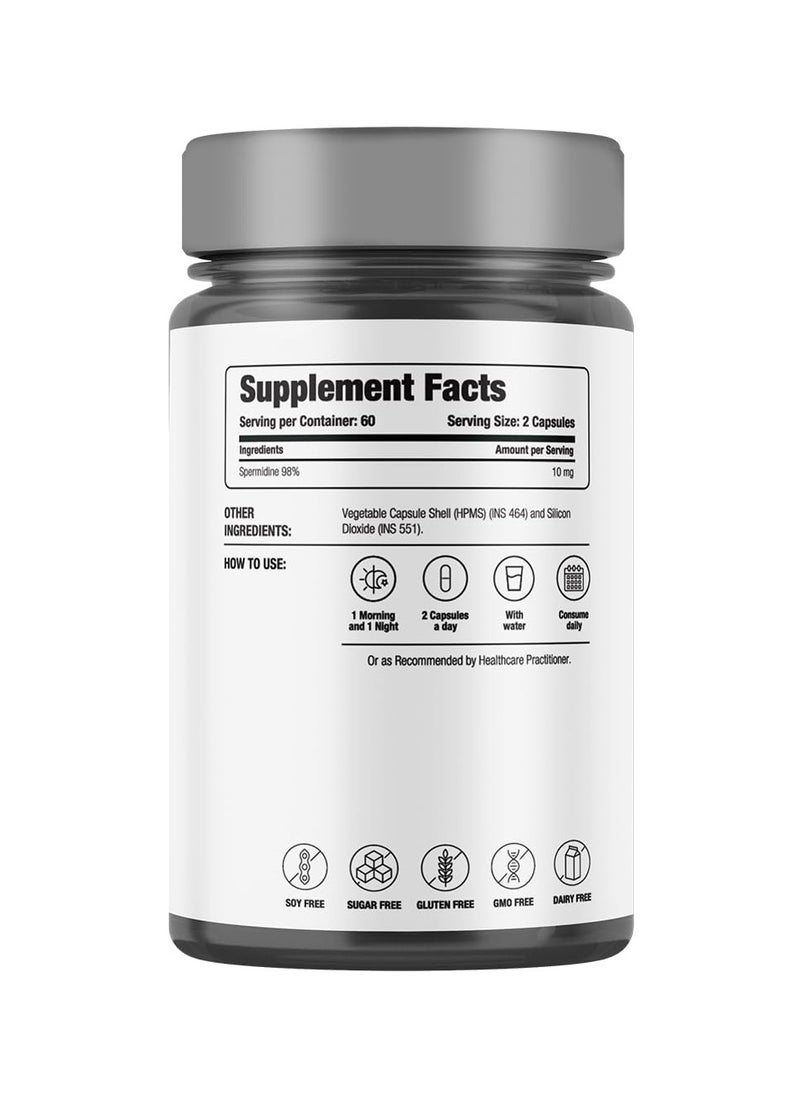 Decode Age Decode Age 98% Spermidine Trihydrochloride For induce autophagy, promotes heart health , enhances neuro protection, improves skin & hair 60 veg capsules.  - Image 4