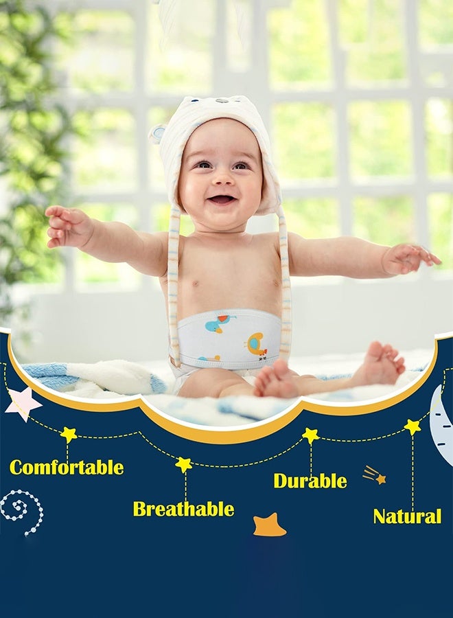 Sweet Life 4 Pcs Newborn Infant Belly Wrap, Comfort Cotton Umbilical Cord, Cover Band Cartoon Soft Baby Belly Band Newborn Navel Belt for Protection Abdomen Baby Boy Girl Gifts 0-12 Months, 4 Styles (Cute) - Image 5