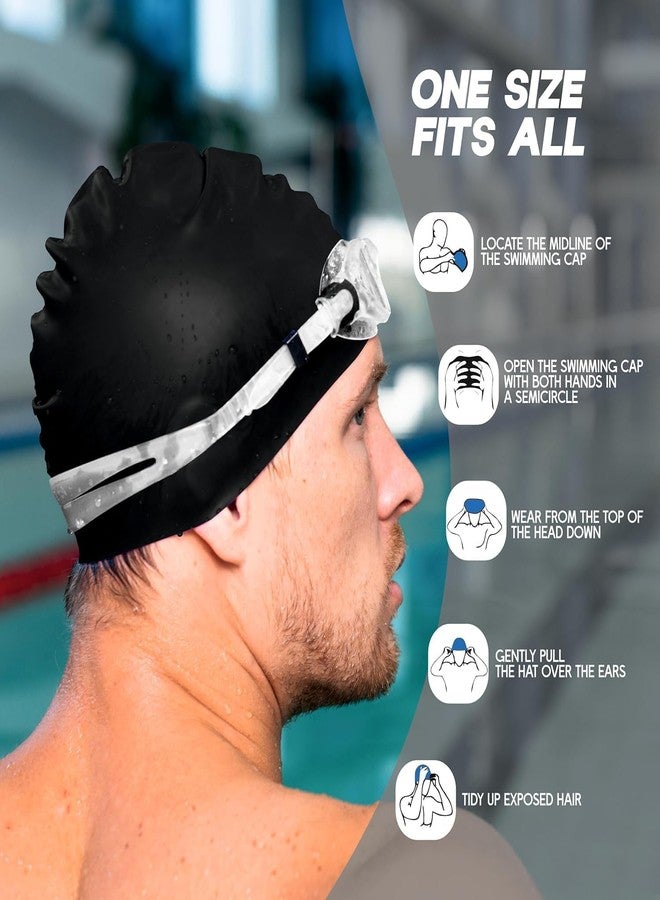 JHALAKRITI Silicone Swimming Cap for Unisex| Super Elastic Unisex Swim Cap | Boys, Girls & Kids | Waterproof, Easy Fit, Tear Resistant Training Swim Cap | Adults Silicone Pool Safe - Image 5