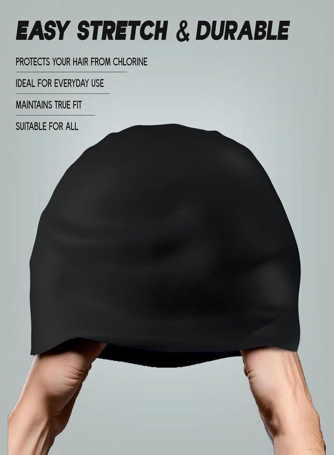 JHALAKRITI Silicone Swimming Cap for Unisex| Super Elastic Unisex Swim Cap | Boys, Girls & Kids | Waterproof, Easy Fit, Tear Resistant Training Swim Cap | Adults Silicone Pool Safe - Image 2