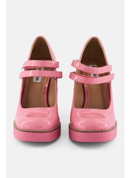 STEVE MADDEN Women Twice Velcro Closure Pumps, Pink  - Image 3