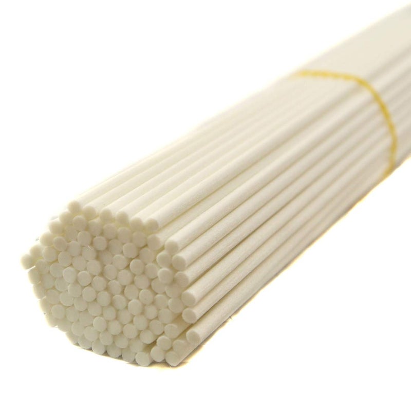Ougual 100 Pieces Fiber Reed Diffuser Replacement Refill Sticks (8"" x 3mm  White) - Image 1