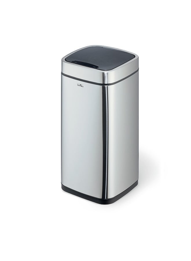 Durable 21 Liter Automatic Sensor Waste Bin, Touchless Kitchen Garbage Can, Silver - Image 1
