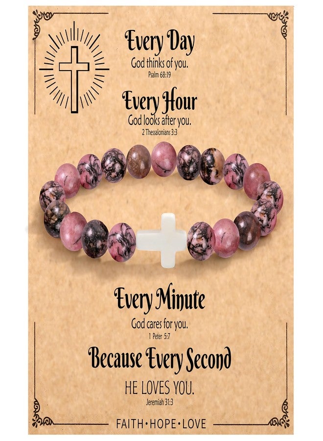 Paderast Christian Mothers-Day Gifts for Women, First Communion Confirmation Graduation Gifts Religious Cross Bracelet for Mom/Daughter/Friend/Sister/Grandma/Granddaughter/Godmother/Her, Inspirational Birthday - Image 1