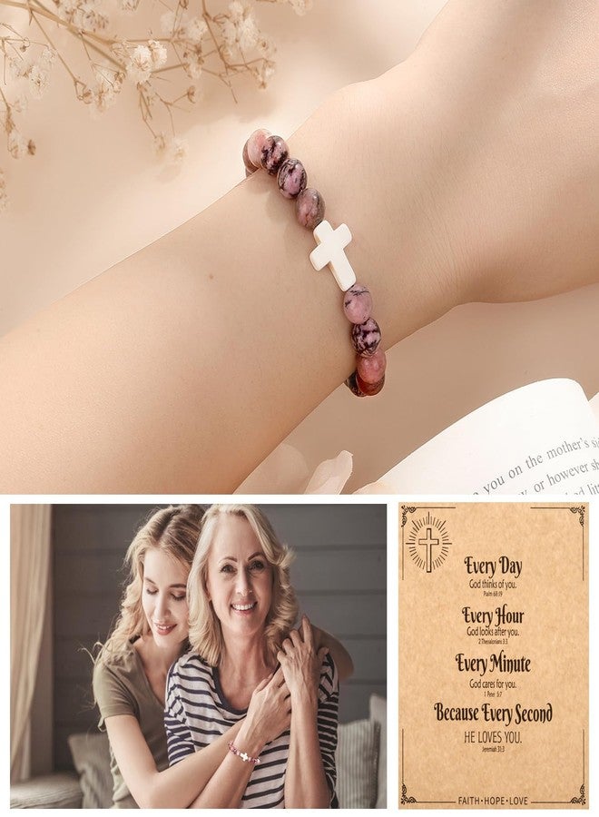 Paderast Christian Mothers-Day Gifts for Women, First Communion Confirmation Graduation Gifts Religious Cross Bracelet for Mom/Daughter/Friend/Sister/Grandma/Granddaughter/Godmother/Her, Inspirational Birthday - Image 2
