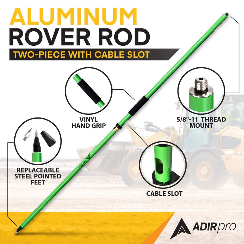 Generic AdirPro 2 m Two-Piece GPS Rover Rod (Green)  - Image 2