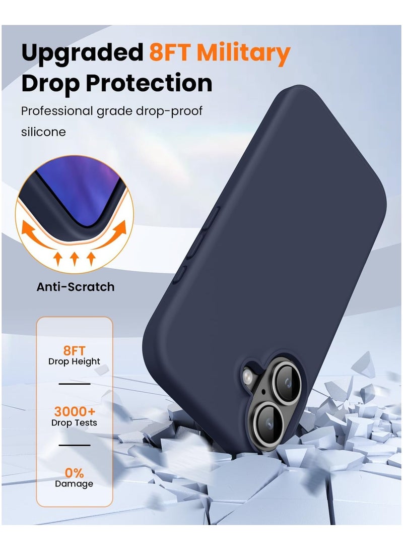 DUSALA iPhone 16 Plus Case, Liquid Silicone Phone Case for iPhone 16 Plus 6.7 Inch, Colorful Silky-Soft Protective Cover (Blue) - Image 5