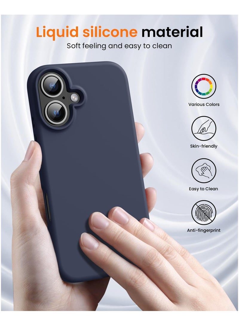 DUSALA iPhone 16 Plus Case, Liquid Silicone Phone Case for iPhone 16 Plus 6.7 Inch, Colorful Silky-Soft Protective Cover (Blue) - Image 3