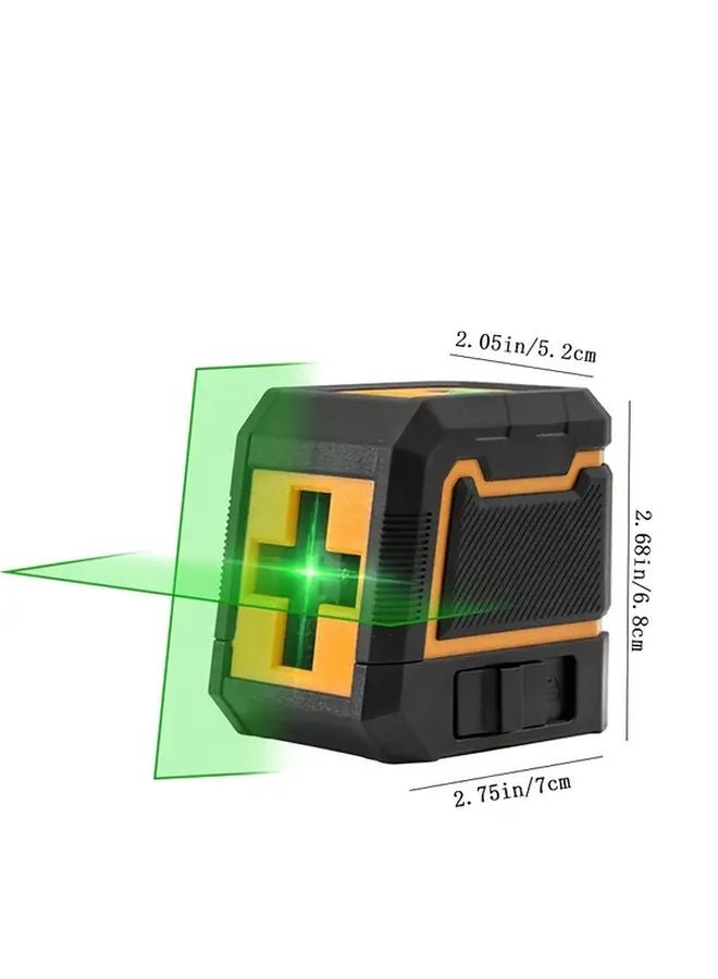 Orange 2 Line High Precision Laser Level Green Beam Portable Indoor Outdoor Tool - Image 3