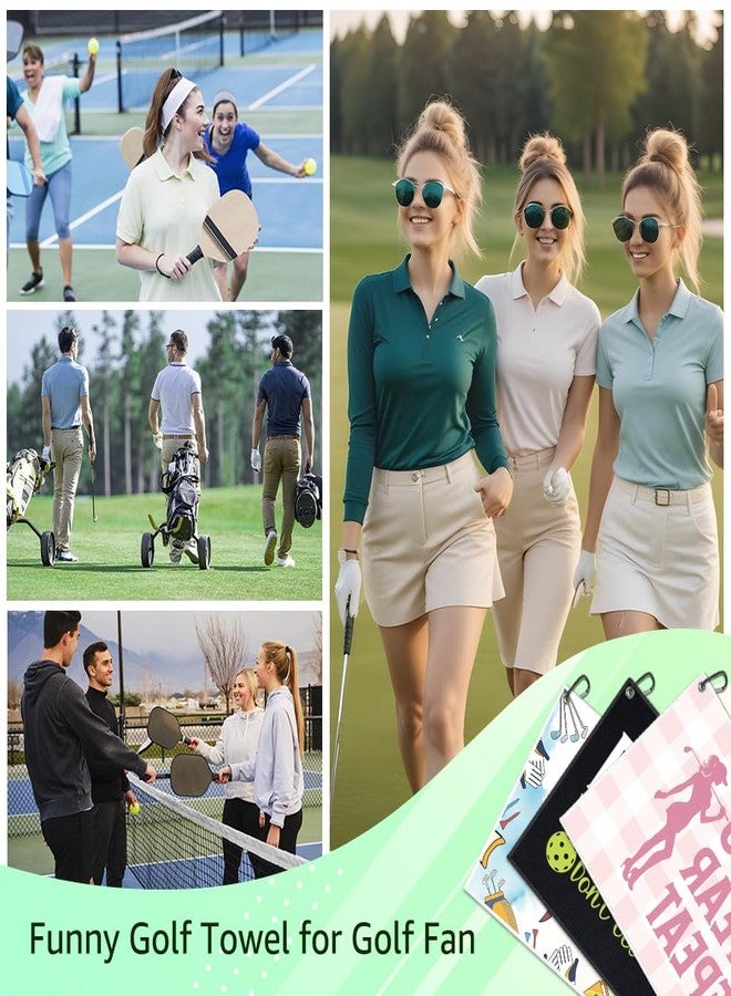 منشفة وردية مطبوعة عليها عبارة "WUUCKOO in My Golf Era"، مناشف حقائب مرحة للنساء مع مشبك، إكسسوارات للسيدات، هدايا لمحبي لاعبي الغولف، منشفة غولف نسائية - Image 5