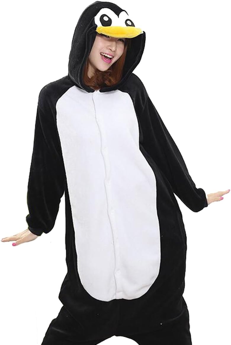 Adrinfly Unisex Penguin Onesies Adult One Piece Animal Pajamas Cosplay Costume - Image 1