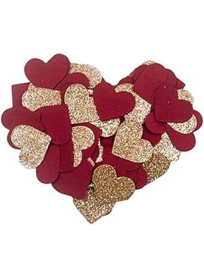 Valentine Wedding Table Decoration 60pcs Glitter Heart Confetti Random Color - Image 1
