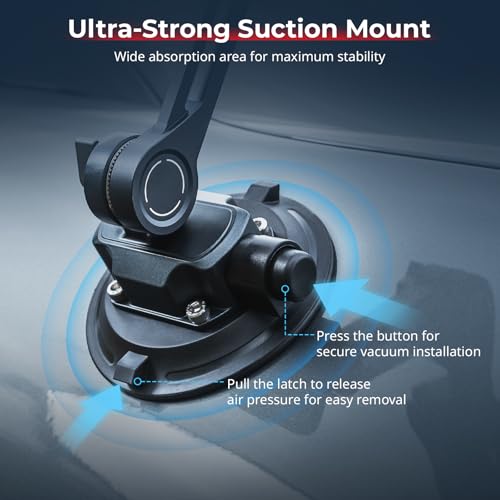 SMALLRIG Mini Shock Absorber Arm, 4-inch Vacuum Suction Cup, Double Spring and Hydraulic Damping, Car Mount for DJI Osmo Pocket 4 3/Action 6/5 Pro/4, for GoPro Hero13/12/11, for Insta360 X5/4/3-5123 - Image 5
