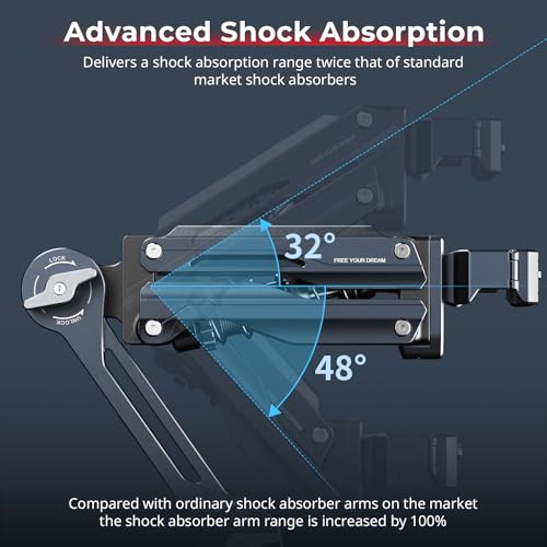 SMALLRIG Mini Shock Absorber Arm, 4-inch Vacuum Suction Cup, Double Spring and Hydraulic Damping, Car Mount for DJI Osmo Pocket 4 3/Action 6/5 Pro/4, for GoPro Hero13/12/11, for Insta360 X5/4/3-5123 - Image 3