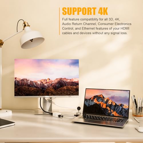 BERLAT HDMI Keystone, Gold-Plated HDMI Keystone Jack 4K Female to Female Adapter Support All 3D, 4K (6 Pack-Black) - Image 4