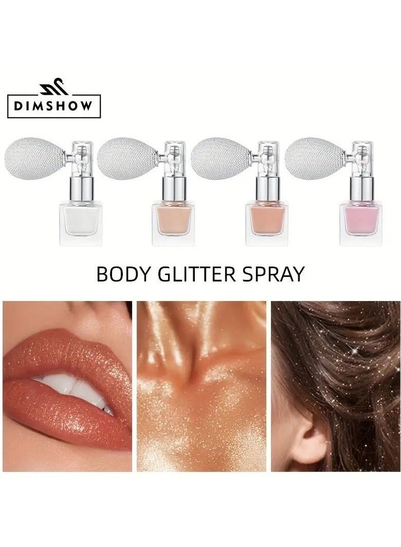 DIMSHOW Vibrant Holographic Body Glitter Spray - Long-Lasting, Water-Resistant, Multi-Use Makeup for Hair, Face, and Body - Perfect for Music Festivals, Party, and Night Out #2 champagne - Image 3