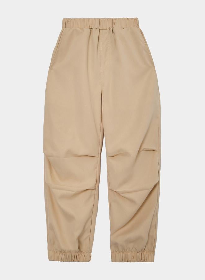 Styli Boys Beige Woven Joggers With Elastic Waist - Image 1