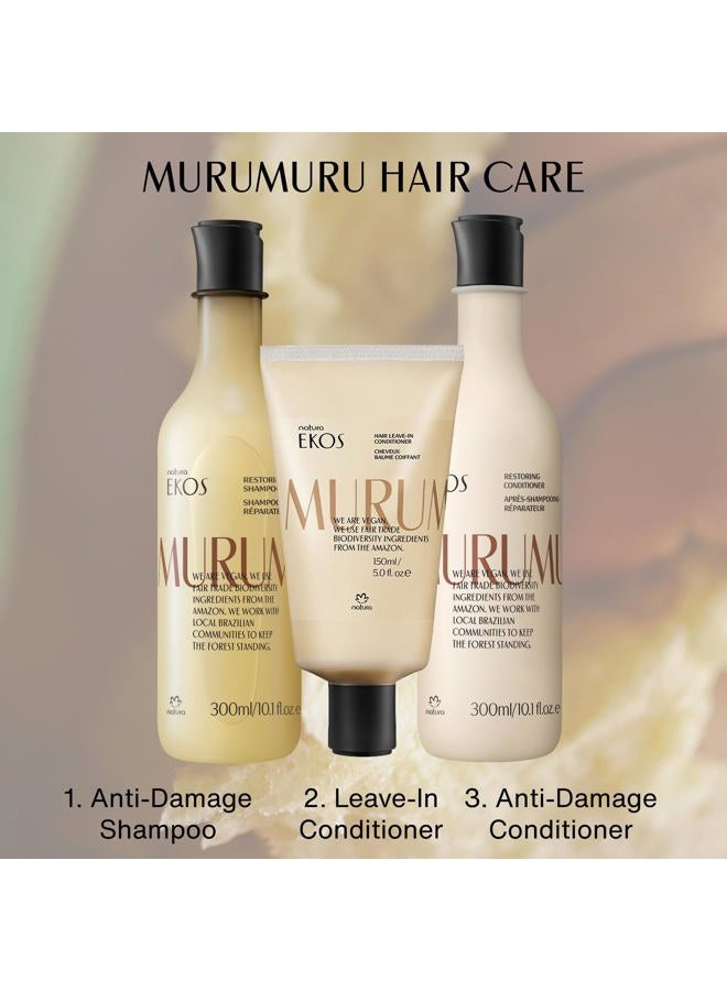 Natura ناتورا - بلسم مرطب مورو مورو - بلسم بدون شطف - 24 ساعة لمقاومة التجاعيد - يسهل تصفيف الشعر - يفك تشابك الشعر - يصلح الأطراف المتقصفة - 100% نباتي - خالي من التجارب على الحيوانات - 150 مل - Image 5