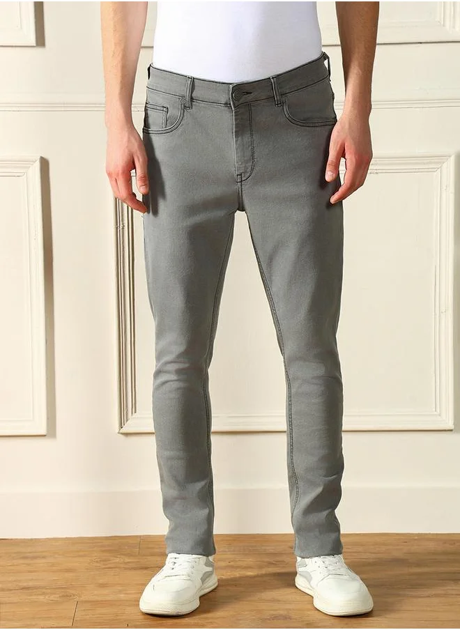 Dennis Lingo Mid Rise Slim Fit Stretchable Jeans by Styli
