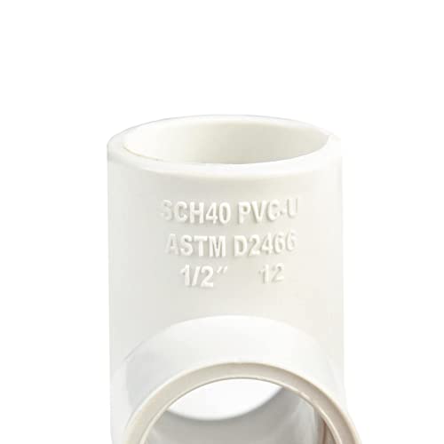 FangKingNo 5pcs 1.5In 3-Way Tee PVC Fittings Coupling Adapter(Socket x Socket x Socket) SCH40 ASTM D2466(5, 1 1/2") - Image 3