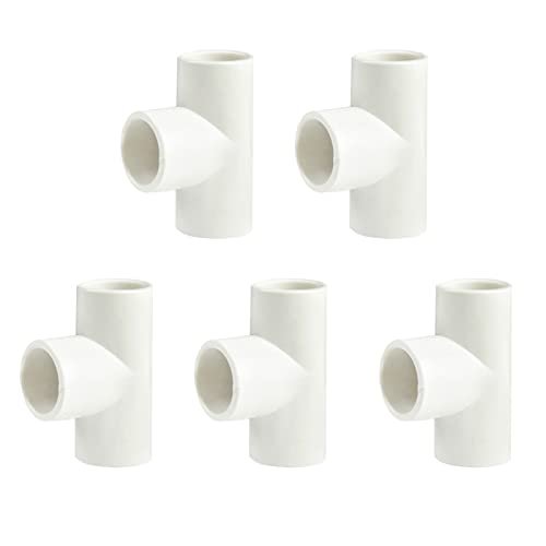FangKingNo 5pcs 1.5In 3-Way Tee PVC Fittings Coupling Adapter(Socket x Socket x Socket) SCH40 ASTM D2466(5, 1 1/2") - Image 1