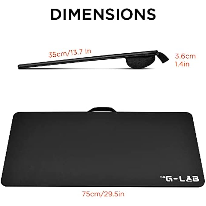 GLAB K-BOARD CADMIUM LAPTOP SHELF WITH XXL CUSHION, IDEAL FOR HOME OFFICE/GAMING FOR BED OR SOFA, LAPTOP STAND 13-19 INCHES, LAPDESK EXTRA LARGE WITH HANDLE - Image 2