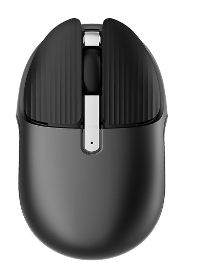 NIBEMINENT Rechargeable Bluetooth Mouse With USB Adapter Black/Silver  - Image 2