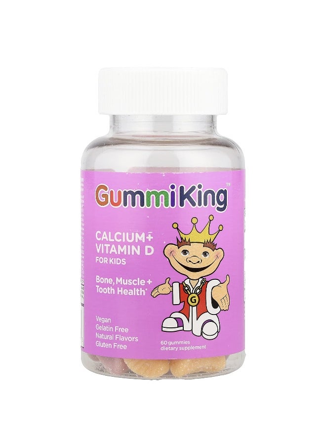 GummiKing - GummiKing, Calcium + Vitamin D for Kids, 60 Gummies - Image 1