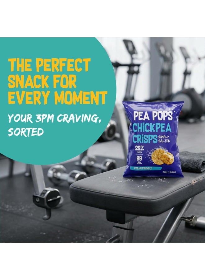 Pea Pops Healthy Chickpea Crisps - Low Calorie, Gluten Free, 22% Protein Snacks that are Popped Not Fried (70g, Simply Salted) - Image 3