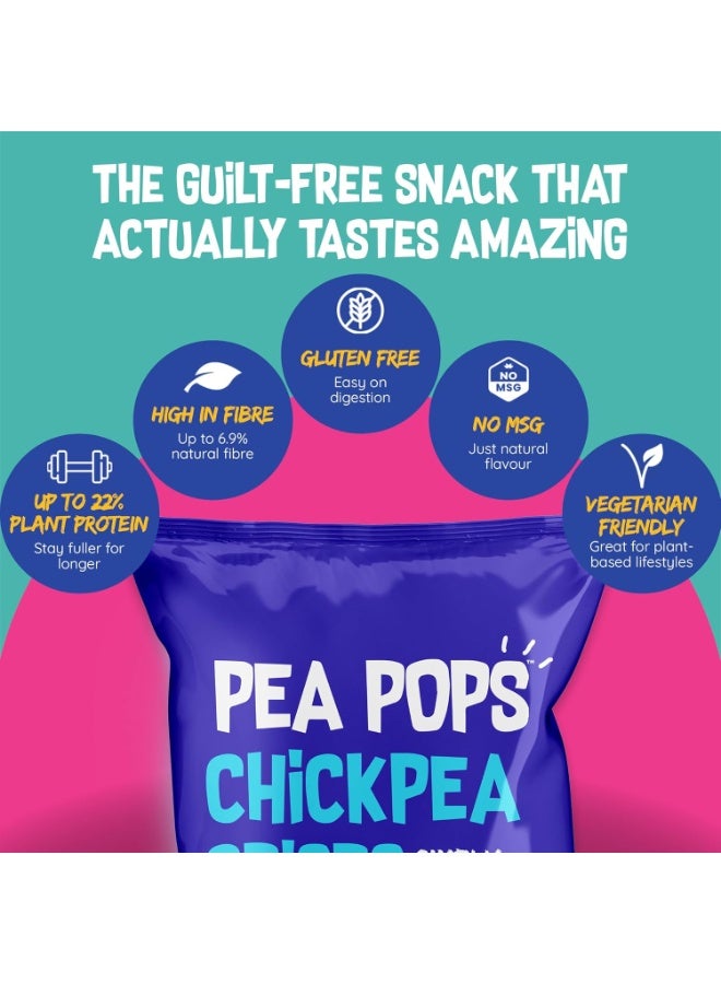 Pea Pops Healthy Chickpea Crisps - Low Calorie, Gluten Free, 22% Protein Snacks that are Popped Not Fried (70g, Simply Salted) - Image 5