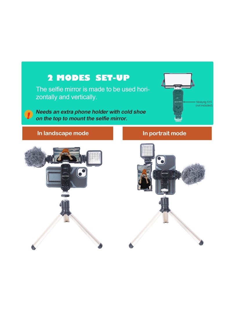 Y&D - SYOSI, Plus Vlog Selfie Flip Mirror Mount, Applicable for iPhone and Mobile Phone, 360 Degree fit Sony A6 A7, Use Horizontal, Vertical Video Filming Live-Streaming - Image 1