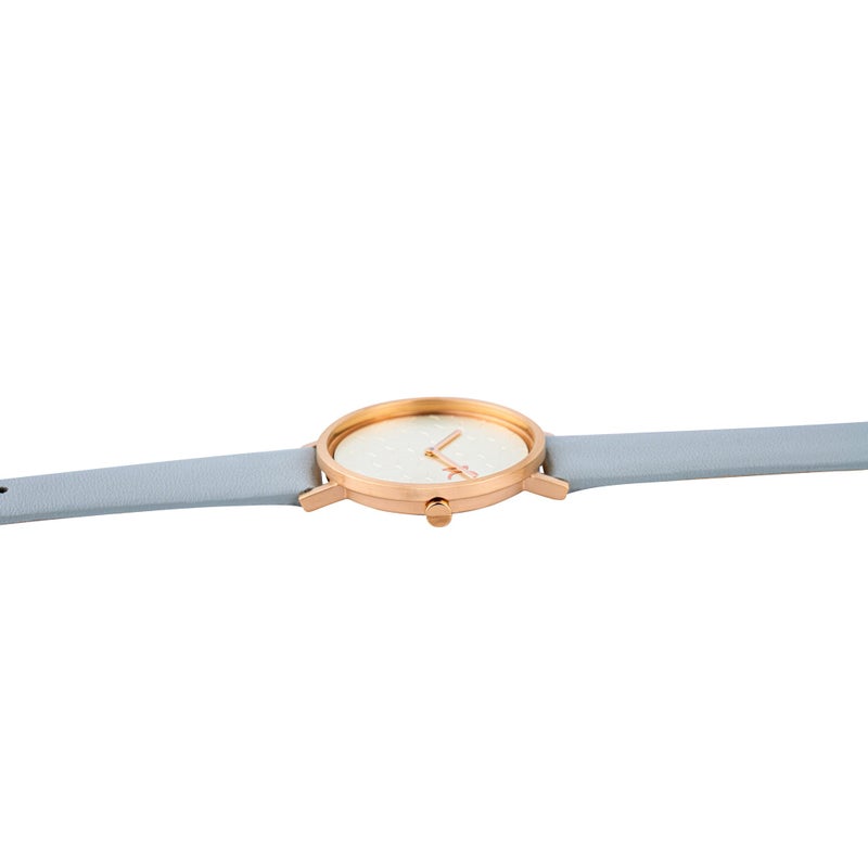 PIERRE CARDIN Women's Watch with Rose Gold Stainless Steel Case and Grey Leather Band - Image 3