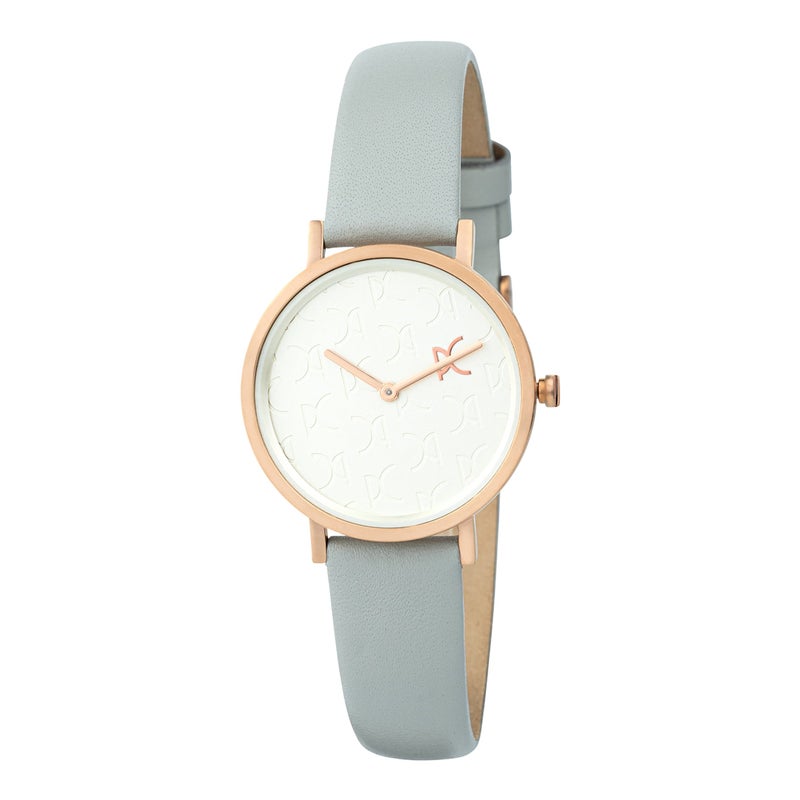 PIERRE CARDIN Women's Watch with Rose Gold Stainless Steel Case and Grey Leather Band - Image 1