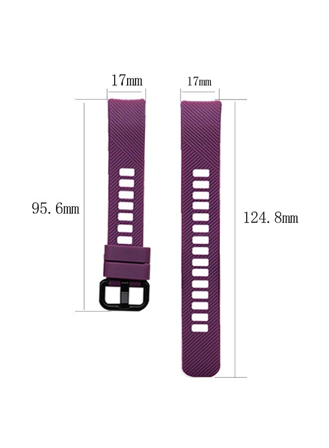 Replacement Band For Huawei Honor Smartwatch Band 4/5, Purple/Black, Silicone Smartwatch Band - Image 3