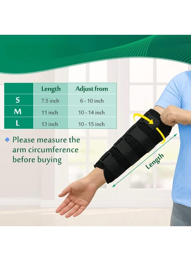 Adjustable Elbow Brace Splint for Cubital Tunnel Syndrome, Fracture, Tendonitis, Tennis Arm Pain Relief - Black - Image 2