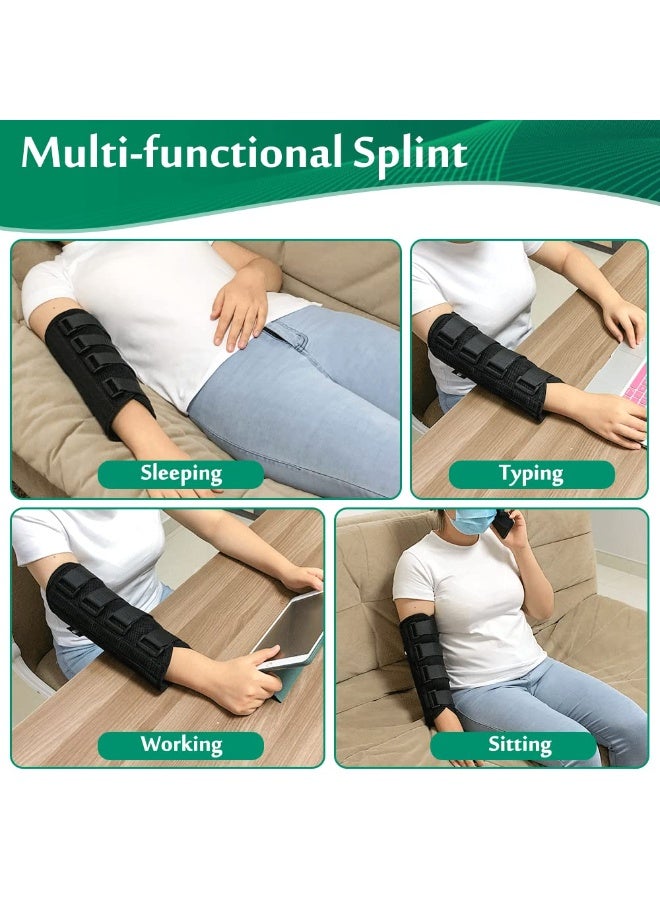 Adjustable Elbow Brace Splint for Cubital Tunnel Syndrome, Fracture, Tendonitis, Tennis Arm Pain Relief - Black - Image 5
