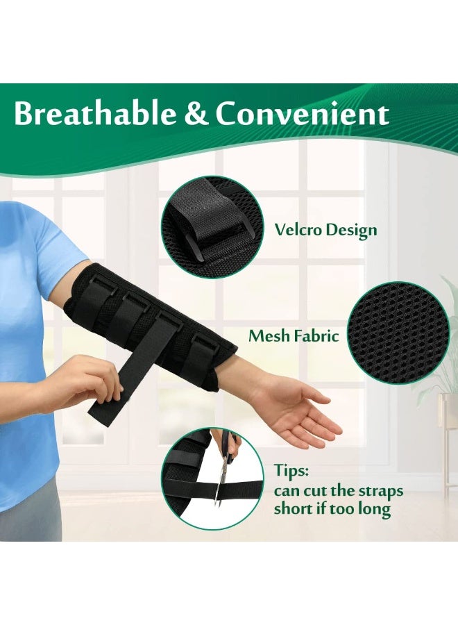 Adjustable Elbow Brace Splint for Cubital Tunnel Syndrome, Fracture, Tendonitis, Tennis Arm Pain Relief - Black - Image 3