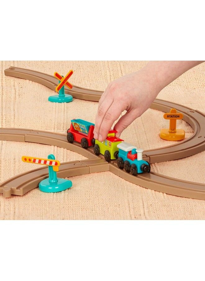BATTAT - Train Set For Kids, Toddlers 29Pc Train Track Play Set With Trains And Accessories Developmental Toy All Aboard Train Set 2 Years + Fits Thomas, Brio, Chuggington - Image 1