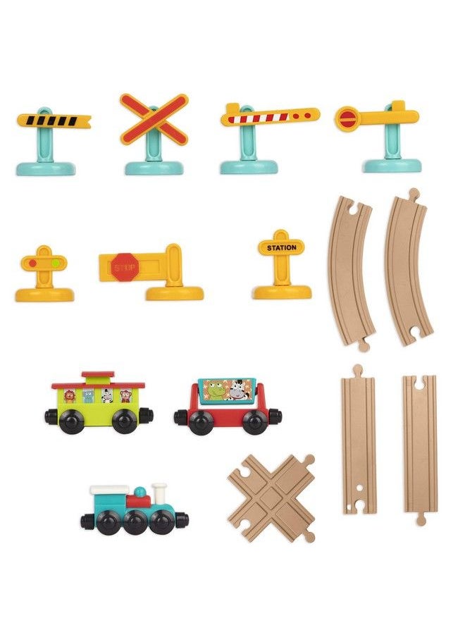 BATTAT - Train Set For Kids, Toddlers 29Pc Train Track Play Set With Trains And Accessories Developmental Toy All Aboard Train Set 2 Years + Fits Thomas, Brio, Chuggington - Image 1