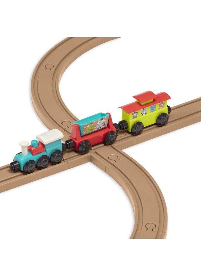 BATTAT - Train Set For Kids, Toddlers 29Pc Train Track Play Set With Trains And Accessories Developmental Toy All Aboard Train Set 2 Years + Fits Thomas, Brio, Chuggington - Image 1