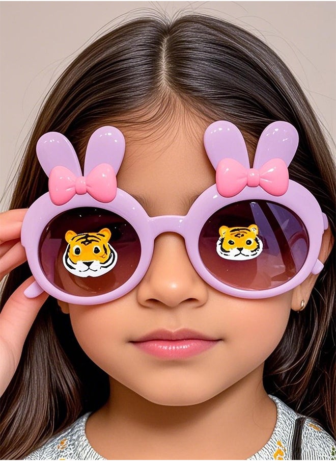 Bolivia's Hair Accessories Set for Girls Age 3-12 - Pink Gift Box with Cartoon Necklace, Purple Kids Sunglasses, Hair Clips Barrettes Bows Ties - Perfect Birthday/Party/Holiday Gift for Little Princesses  - Image 2