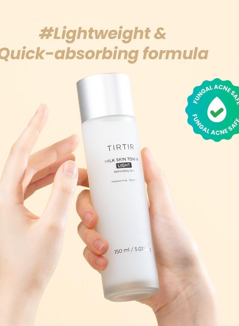 TIRTIR TIRTIR Milk Skin Toner Light | Instant Hydration with 4% Niacinamide, Pore-tightening, Vegan toner for Acne-prone, Sensitive & Oily skin, Fungal Acne Safe, Panthenol, Allantoin, Vitamin B, 5.07 Fl Oz - Image 3