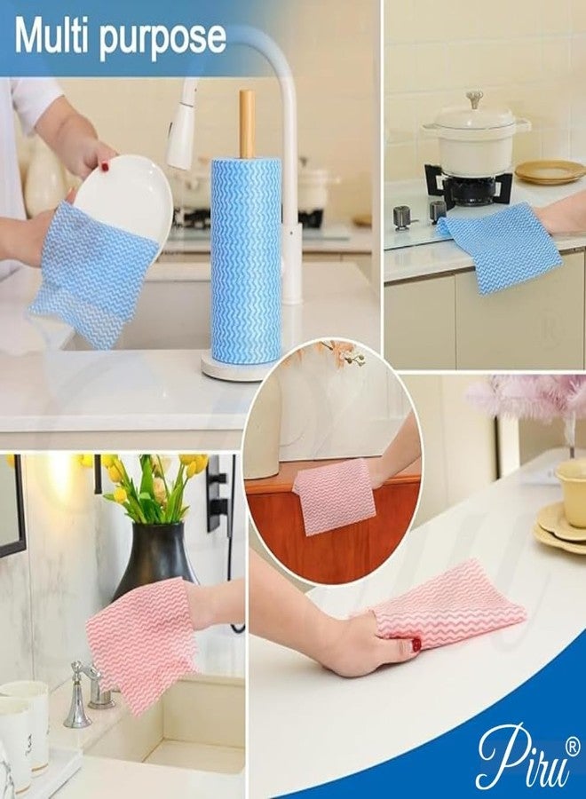 PIRU Kitchen Roll Kitchen Tissue roll Cleaning Wipes Washable & Reusable Quick Dry Dish Towels for Home & Kitchen Cleansing Super Absorbent Soft & Hygienic - 120 PULLS IN EACH ROLL (PACK 1) - Image 5